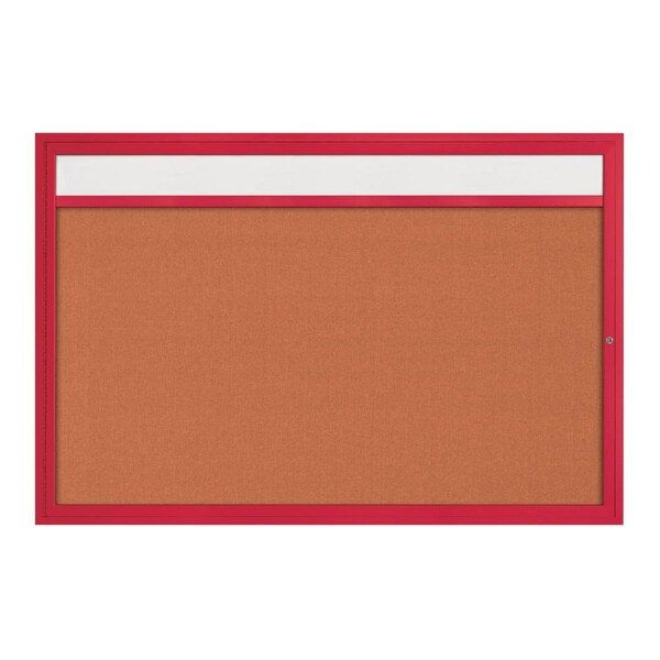 Hinge-less Radius Corkboard, 36"x36", Satin Alum Frame/Medium Grey